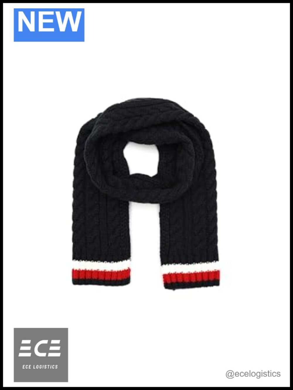 Cable Knit Scarf 100% Acrylic Soft Warm Cold Weather Winter Wrap